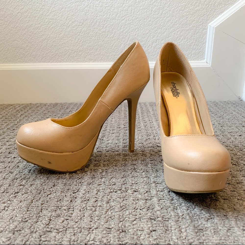 Charlotte Russe Beige Stiletto Heels